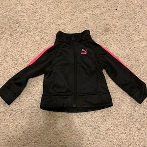Girls black & pink Puma jacket